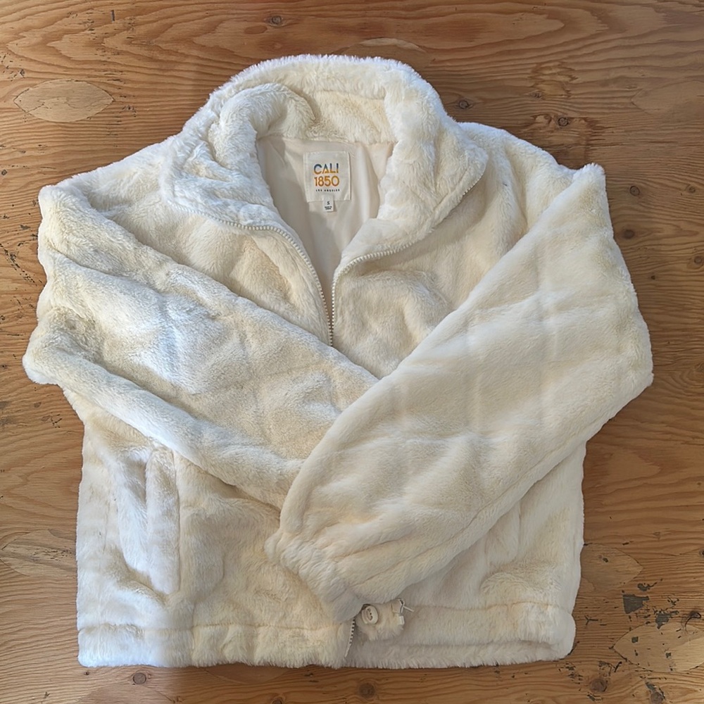 Women's White Faux Fur Jacket